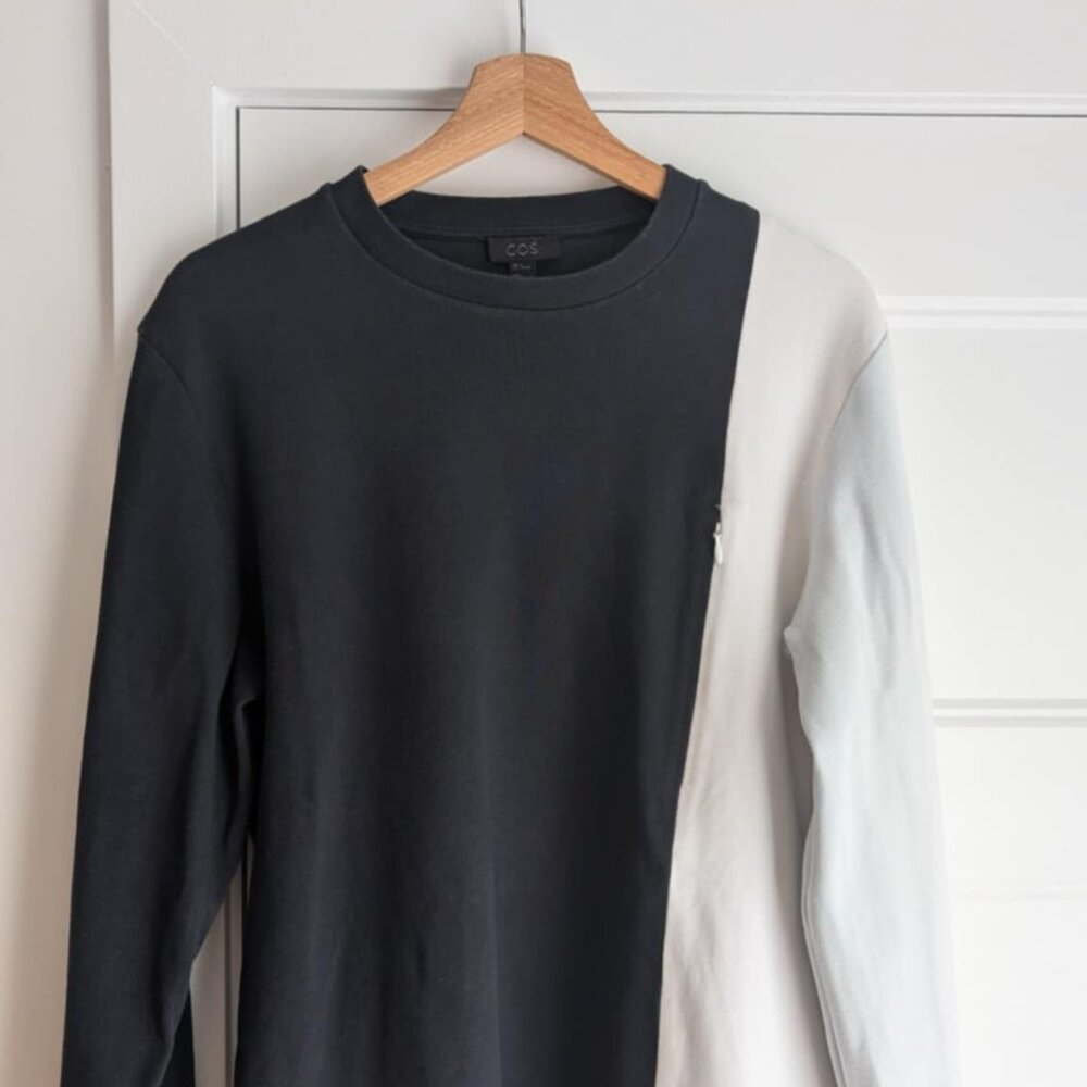 COS - 3 colors sweater with pocket zip